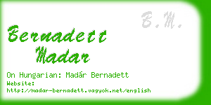 bernadett madar business card
