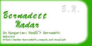 bernadett madar business card